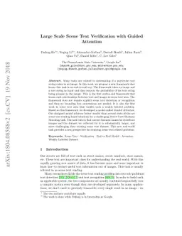 Large Scale Scene Text Verification with Guided Attention