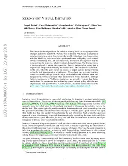 Zero-Shot Visual Imitation