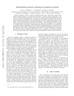 Benchmarking projective simulation in navigation problems