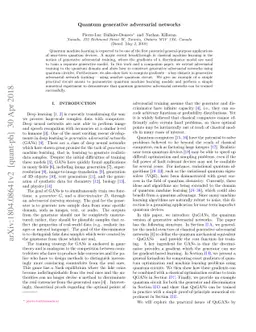 Quantum generative adversarial networks