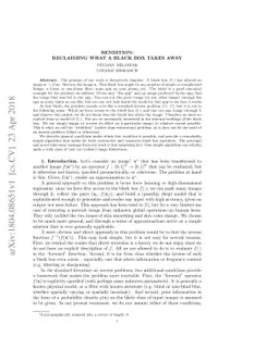 Rendition: Reclaiming what a black box takes away