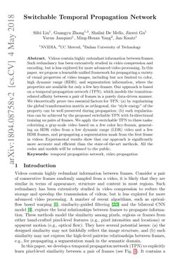 Switchable Temporal Propagation Network
