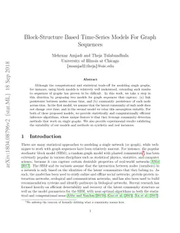 Block-Structure Based Time-Series Models For Graph Sequences