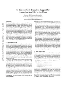 In-Browser Split-Execution Support for Interactive Analytics in the
  Cloud