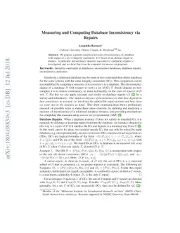 Measuring and Computing Database Inconsistency via Repairs
