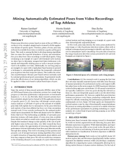 Mining Automatically Estimated Poses from Video Recordings of Top
  Athletes