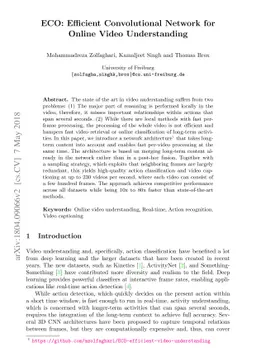 ECO: Efficient Convolutional Network for Online Video Understanding