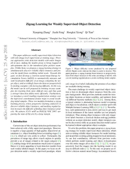 Zigzag Learning for Weakly Supervised Object Detection