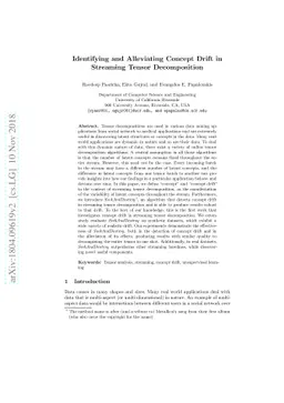 Identifying and Alleviating Concept Drift in Streaming Tensor
  Decomposition
