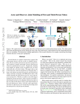 Actor and Observer: Joint Modeling of First and Third-Person Videos