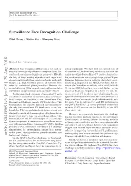 Surveillance Face Recognition Challenge
