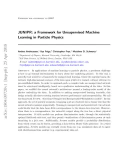 JUNIPR: a Framework for Unsupervised Machine Learning in Particle
  Physics