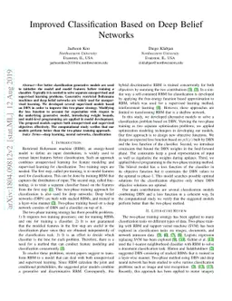 Improved Classification Based on Deep Belief Networks
