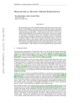 Hierarchical Density Order Embeddings