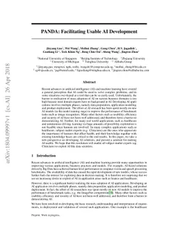 PANDA: Facilitating Usable AI Development