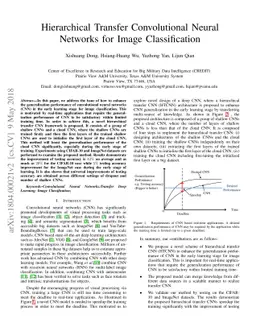 Hierarchical Transfer Convolutional Neural Networks for Image
  Classification