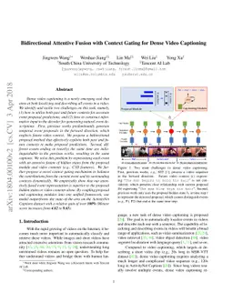 Bidirectional Attentive Fusion with Context Gating for Dense Video
  Captioning