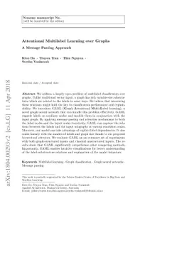 Attentional Multilabel Learning over Graphs: A Message Passing Approach