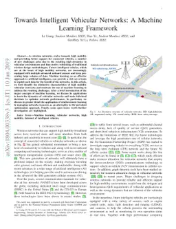 Toward Intelligent Vehicular Networks: A Machine Learning Framework