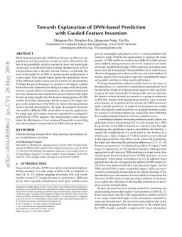 Towards Explanation of DNN-based Prediction with Guided Feature
  Inversion