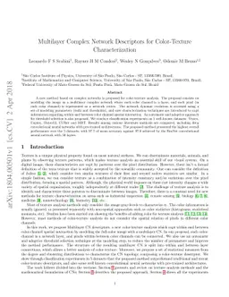 Multilayer Complex Network Descriptors for Color-Texture
  Characterization