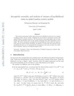 Asymptotic normality and analysis of variance of log-likelihood ratios
  in spiked random matrix models