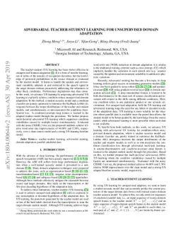 Adversarial Teacher-Student Learning for Unsupervised Domain Adaptation
