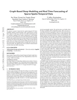 Graph-Based Deep Modeling and Real Time Forecasting of Sparse
  Spatio-Temporal Data