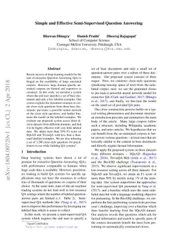 Simple and Effective Semi-Supervised Question Answering