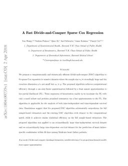 A Fast Divide-and-Conquer Sparse Cox Regression