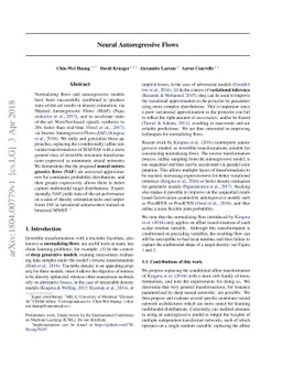 Neural Autoregressive Flows