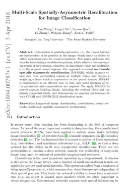 Multi-Scale Spatially-Asymmetric Recalibration for Image Classification