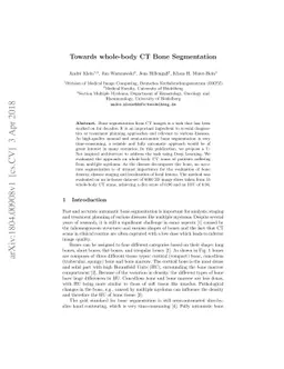 Towards whole-body CT Bone Segmentation