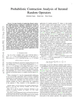 Probabilistic Contraction Analysis of Iterated Random Operators