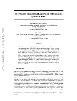 Information Maximizing Exploration with a Latent Dynamics Model