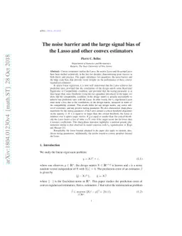 The noise barrier and the large signal bias of the Lasso and other
  convex estimators