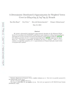 A Deterministic Distributed $2$-Approximation for Weighted Vertex Cover
  in $O(\log n\logΔ/ \log^2\logΔ)$ Rounds
