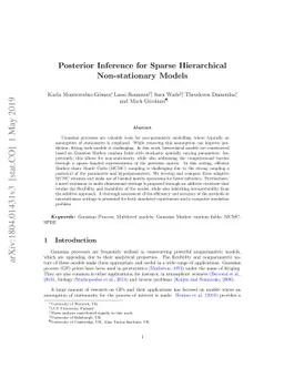 Posterior Inference for Sparse Hierarchical Non-stationary Models
