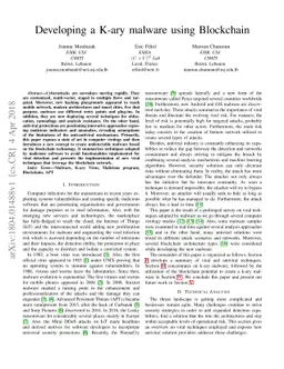 Developing a K-ary malware using Blockchain