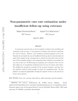 Non-parametric cure rate estimation under insufficient follow-up using
  extremes