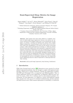Semi-Supervised Deep Metrics for Image Registration