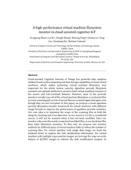 A high-performance virtual machine filesystem monitor in cloud-assisted
  cognitive IoT