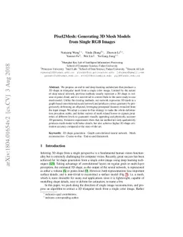 Pixel2Mesh: Generating 3D Mesh Models from Single RGB Images