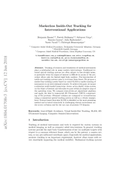 Markerless Inside-Out Tracking for Interventional Applications
