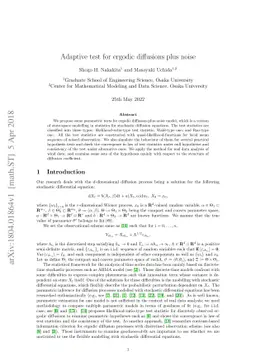 Adaptive test for ergodic diffusions plus noise