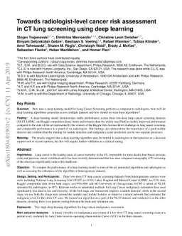 Towards radiologist-level cancer risk assessment in CT lung screening
  using deep learning