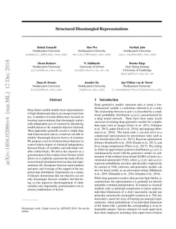 Structured Disentangled Representations