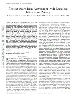 Context-aware Data Aggregation with Localized Information Privacy