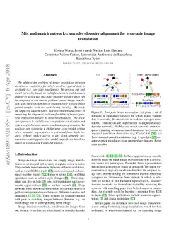 Mix and match networks: encoder-decoder alignment for zero-pair image
  translation