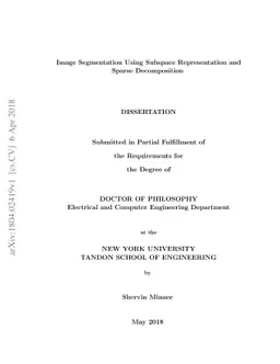 Image Segmentation Using Subspace Representation and Sparse
  Decomposition